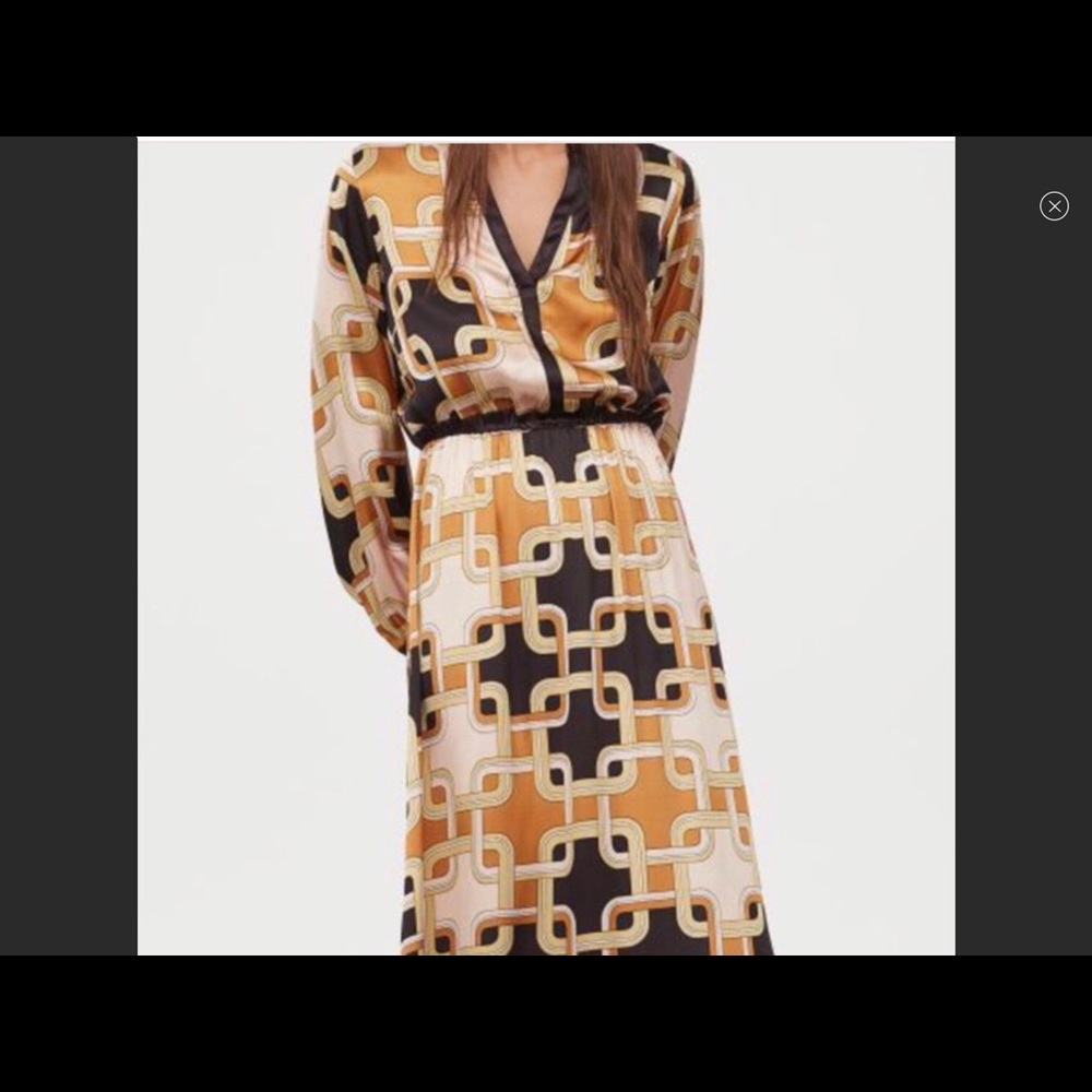 Richard Allen x H&M satin dress chain link